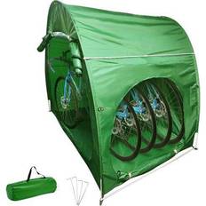 Storage Tents Vevor Outdoor Waterproof Bicycle Storage Shed with Carry Bag 420D Oxford Fabric Bike Cover Storage Tent for 4 Bikes, Green