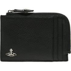 VIVIENNE WESTWOOD Saffiano Leather Card Holder - Black