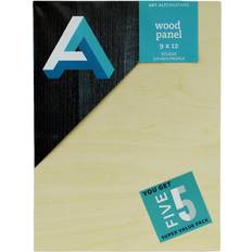 Wall Panels Art Alternatives Crafts & Sewing Classic Wood Panel Value Pack, Studio, 9 x 12