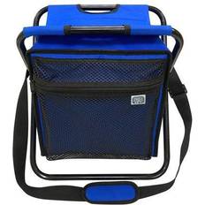 Cooler Bags Chill Out! 12-Can Frigi-Chair Cooler with Sport Seat, Soft Cooler with Built-In Sport Seat, Blue