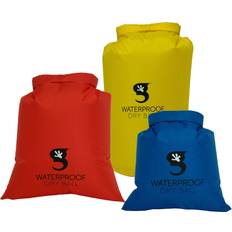 geckobrands Waterproof Compression Dry Bags- 3 Pack, Blue