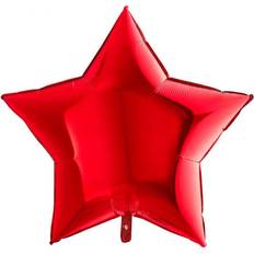 Red Number Balloons Grabo Stor Folieballong Stjärna Röd