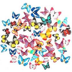 None GEORLD 48Pcs Edible Toppers Butterfly Muffin Case