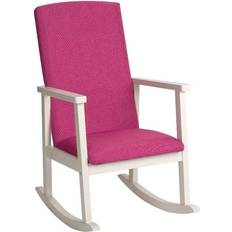 Rocking Chairs Rocking Chair with Fully Seat Back Pink Mark