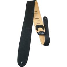 Straps Perri's Leathers P25S 2.5" Wide Soft Suede Guitar Strap, Black