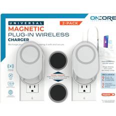 Batteries & Chargers Oncore Universal Magnetic Plugin Wireless Phone Charger (2 Pack)