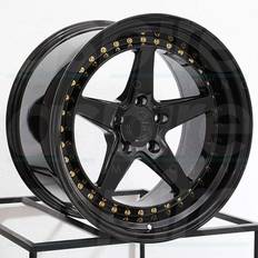 18" - Alloy Rims Car Rims Aodhan Wheels DS05 Black Vacuum 18x9.5 5/114.3 ET30 CB73.1