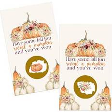 Cards & Invitations Rustic Pumpkin Scratch Off Cards 30 Pack Thanksgiving Party Games for Adults Kids Family Halloween Baby Shower Business Raffle Tickets Fall Wedding Favors Paper Clever Party