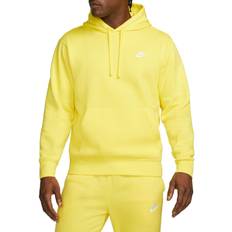Nike Sportswear Club Fleece Pullover Hoodie - Yellow Strike/White