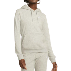 Nike Sportswear Club Fleece Pullover Hoodie - Dark Grey Heather/White