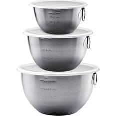 Gibson Home Plaza Cafe 3 Piece Stackable Nesting Mixing Bowl Set Lavender -  Office Depot