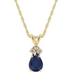 Celebration Gems Accent Pendant Necklace - Gold/Transparent/Blue