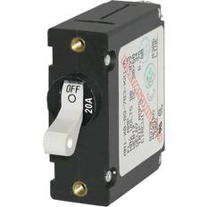 Electrical Components Blue Sea Systems Ac/dc Single Pole Magnetic World Circuit Breaker 20a Black Black