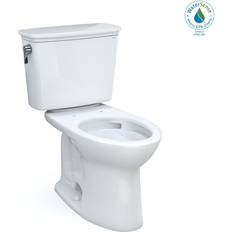 Toilets Toto Drake 1.28 GPF Elongated Bowl Toilet, 19"W x 28-3/8"D x 30-1/8"H, Cotton