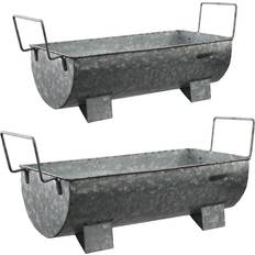 Distressed Metal Trough Container