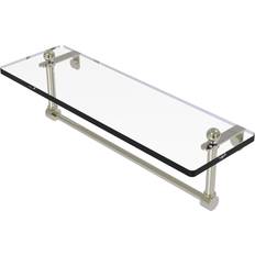 Glass Towel Rails, Rings & Hooks Allied Brass 16 5 W Clear Vanity Bathroom Shelf with Integrated Towel Bar