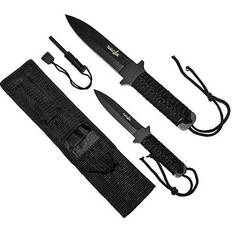 Global knife set Trademark Global Whetstone Survivor Fire Starter Survival Knife Set