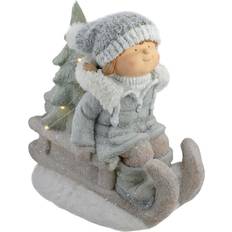 Northlight Seasonal Girl on a Sled Christmas Decoration Night Light