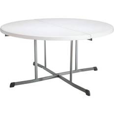 60 inch round outdoor table Lifetime White Granite Round Folding Table