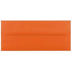 Jam Paper #10 Business Colored Envelopes, 4.125 x 9.5, Orange Recycled, 50/Pack 15860I