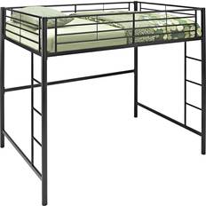 Loft Beds Walker Edison Timothee Urban Industrial Metal Twin Over Loft Bunk Bed 41.8x79"