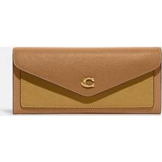 Coach Wyn Soft Wallet In Colorblock - Brass/light Camel Multi