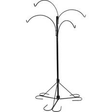 Pots & Planters Sunnydaze Decor 84 in. 4-Arm Metal Hanging Basket Stand with Adjustable Arms, Black