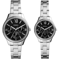 Fossil Men Wrist Watches Fossil His and Her Multifunction Stainless Steel Watch Set (BQ2644SET)