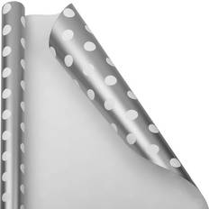 JAM Paper Industrial Size Bulk Wrapping Paper Rolls Matte White Full Ream