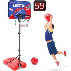 Outdoors Basketball Sets EagleStone Hoop with Electronic Scoreboard & Basletballs
