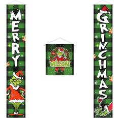 Party Decorations Christmas Porch Sign 3pcs