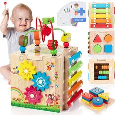 Activity Toys on sale Wooden Activity Cube 8 in 1