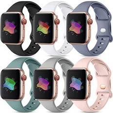 Maledan Replacement Band for Apple Watch 38/40/41/42/44/45/49mm (6 Pack)