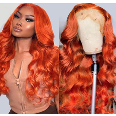 Srakuw 13X4 Body Wave Brazilian Wig 26 inch Orange Ginger