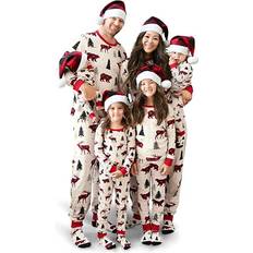 The Children's Place Family Matching Christmas Holiday Pajamas Sets, , Big  Kid, Toddler, Baby, Buff Bear, XXLarge (Adult)