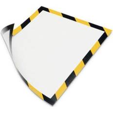 Durable Magnetic Security Sign Holder, Yellow/Black, 2