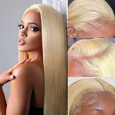 Myecool 13x4 Transparent HD Lace Frontal Wig 16 inch Blonde