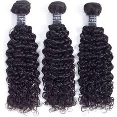 Hair Wefts Amella Brazilian Virgin Kinky Curly Hair Weave Natural Black 3-pack