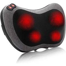 CONQUECO Shiatsu Neck Massager, Neck and Shoulder Massage with Heat -  Electric Rechargeable Cordless Cushion Pillow Deep Tissue 3D Kneading Beads  for Pain Relief Cervical Relax, Gift, Home, Office 