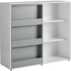 Children Bookcase Toy Storage Cabinet Display Shelf with Sliding Door