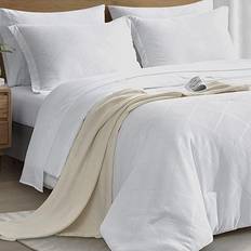 Maple Pinch Pleat Bed Linen Black, White, Gray, Blue (259.1x228.6)