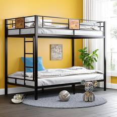 Bunk Beds Sha Cerlin Ladder and Full-Length Guardrail Bunk Bed