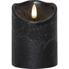 Schwarz Kerzen & Zubehör Star Trading Pillar Flamme Rustic LED-Licht 10cm