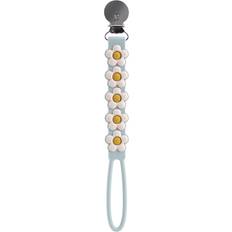 Loulou Lollipop Beadless Silicone Pacifier Clip (Daisy, Blue)