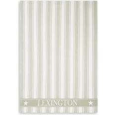 Grønne Kjøkkenhåndklær Lexington Icons Twill Waffle Striped Kjøkkenhåndkle Hvit, Grønn (70x50cm)