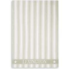 Lexington Icons Twill Waffle Striped Kjøkkenhåndkle Hvit, Grønn (70x50cm)