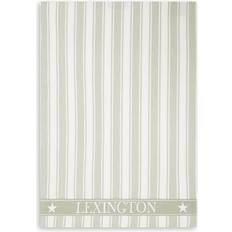 Lexington Icons Twill Waffle Striped Kjøkkenhåndkle Hvit, Grønn (70x50cm)