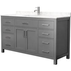 Kitchen Sinks Wyndham Collection WCG242460SCCUNSMXX Beckett 60" Free Standing Single Basin