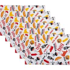 Polyester Place Mats DII Bbq Fun Print Place Mat Multicolor, Red