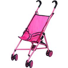 Dolls & Doll Houses Precious Toys Hot Pink & Black Handles Doll Stroller with Swiveling Wheels